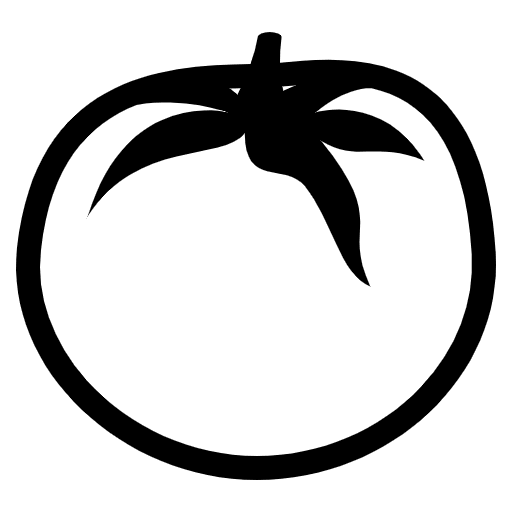 Tomato Emoji from EmojiTwo Black Set