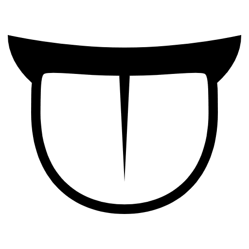 Tongue Emoji from EmojiTwo Black Set