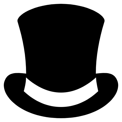 Top Hat Emoji from EmojiTwo Black Set