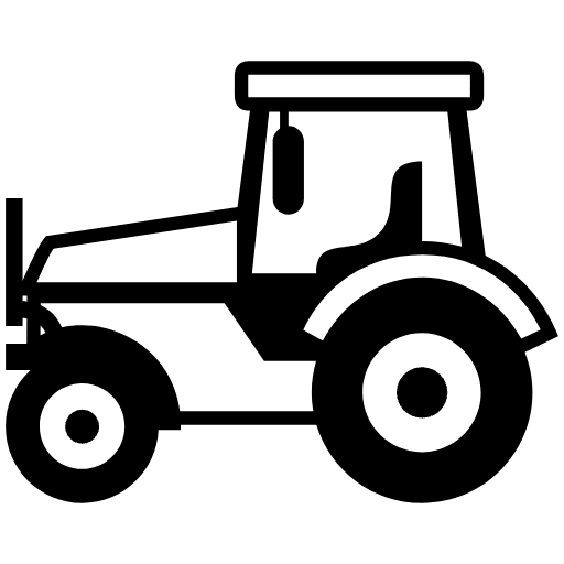 Tractor Emoji from EmojiTwo Black Set