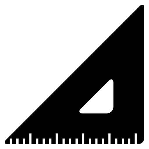 Triangular Ruler Emoji from EmojiTwo Black Set