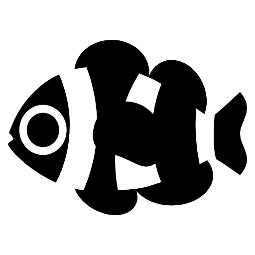 Tropical Fish Emoji from EmojiTwo Black Set