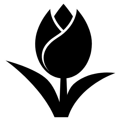 Tulip Emoji from EmojiTwo Black Set