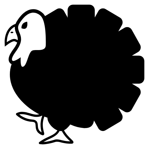 Turkey Element from EmojiTwo Black Set