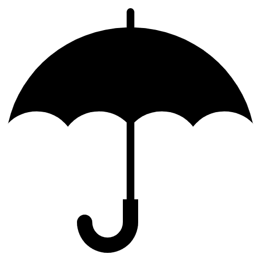 Umbrella Emoji from EmojiTwo Black Set