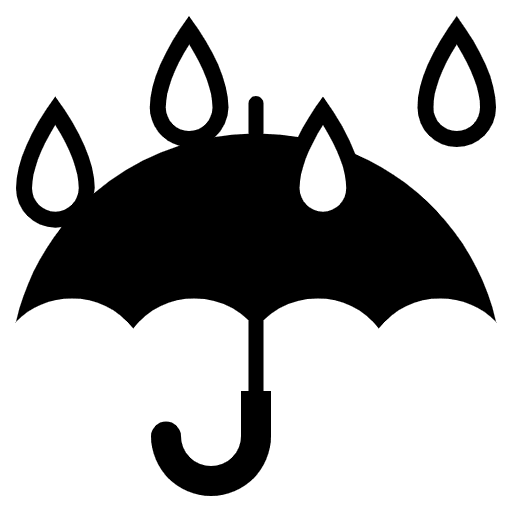 Umbrella With Rain Drops Emoji from EmojiTwo Black Set