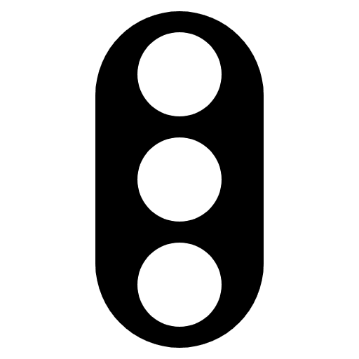 Vertical Traffic Light Emoji from EmojiTwo Black Set
