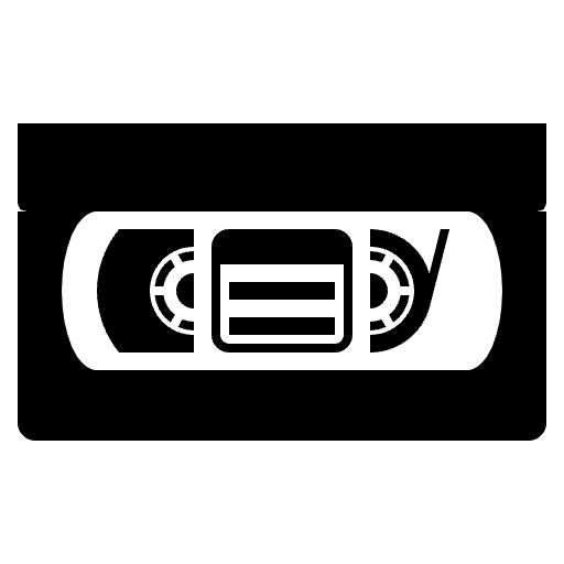 Videocassette Emoji from EmojiTwo Black Set