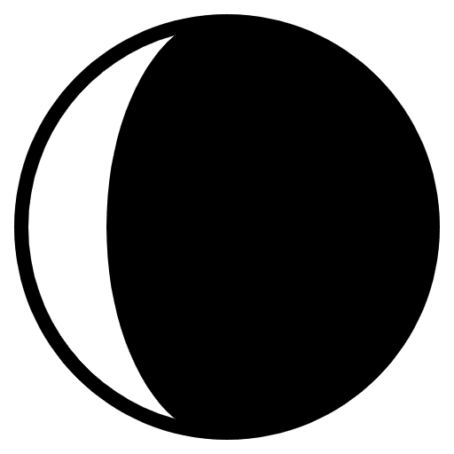 Waning Crescent Moon Element from EmojiTwo Black Set