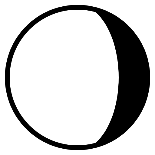 Waning Gibbous Moon Emoji from EmojiTwo Black Set