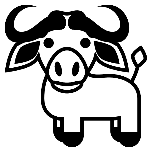 Water Buffalo Element from EmojiTwo Black Set