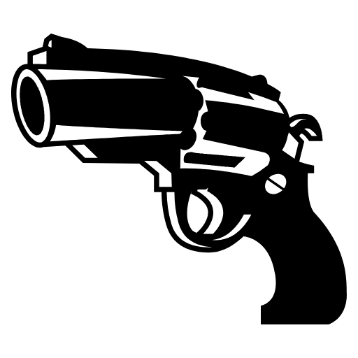 Water Pistol Emoji from EmojiTwo Black Set