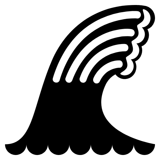 Water Wave Emoji from EmojiTwo Black Set