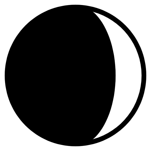 Waxing Crescent Moon Element from EmojiTwo Black Set