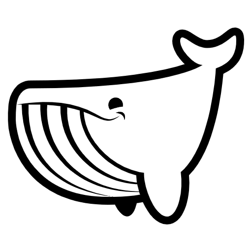 Whale Emoji from EmojiTwo Black Set