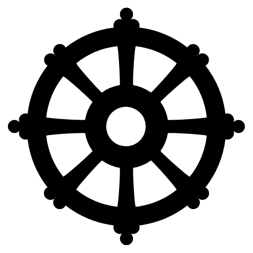 Wheel Of Dharma Emoji from EmojiTwo Black Set