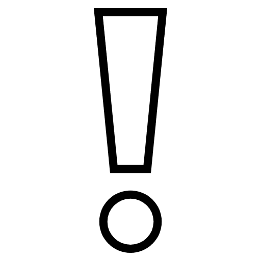 White Exclamation Mark Emoji from EmojiTwo Black Set
