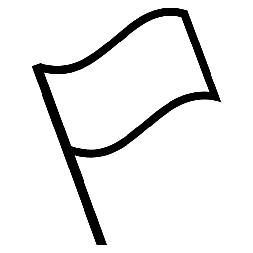 White Flag Element from EmojiTwo Black Set