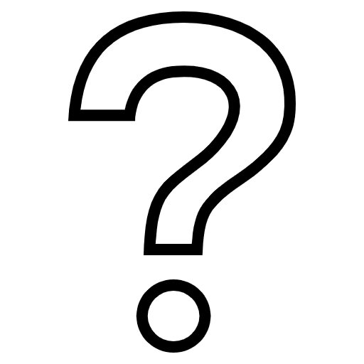 White Question Mark Emoji from EmojiTwo Black Set