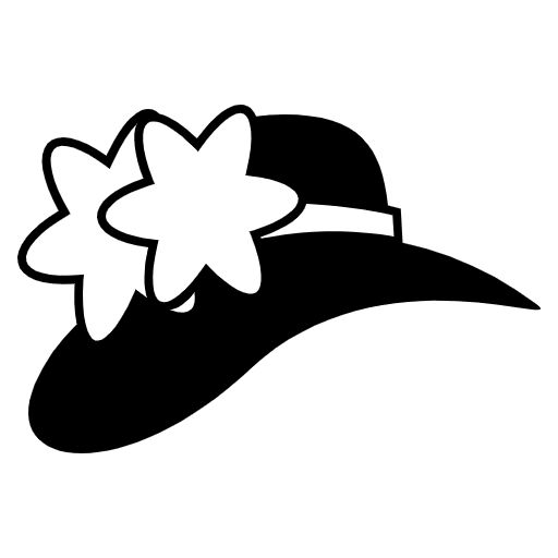 Woman’s Hat Emoji from EmojiTwo Black Set