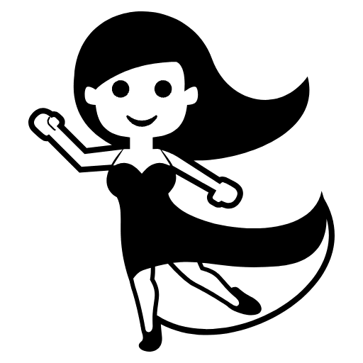 Woman Dancing Emoji from EmojiTwo Black Set