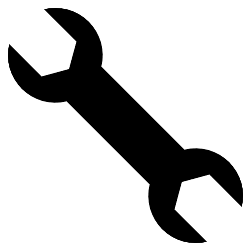 Wrench Emoji from EmojiTwo Black Set