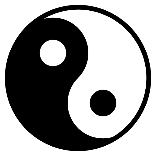 Yin Yang Emoji from EmojiTwo Black Set
