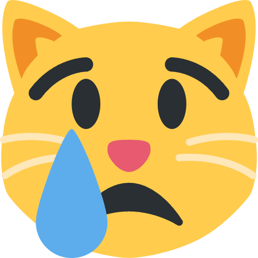 Crying Cat Emoji from Twemoji Emoji Set