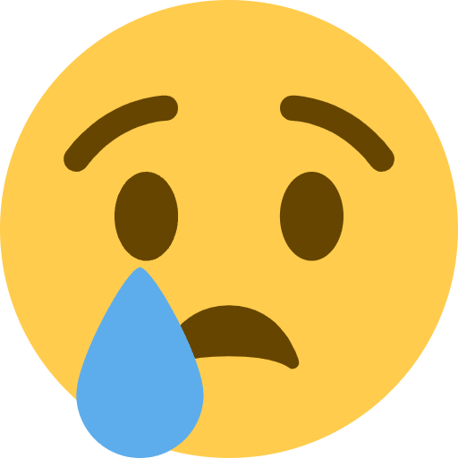 Crying Face Emoji from Twemoji Set