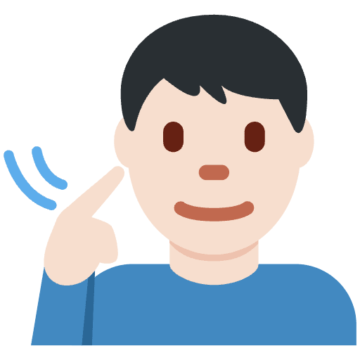 Deaf Man Light Skin Tone Element from Twemoji Emoji Set