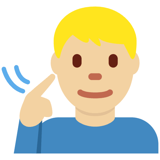 Deaf Man Medium Light Skin Tone Emoji from Twemoji Set