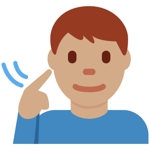 Deaf Man Medium Skin Tone Emoji from Twemoji Emoji Set