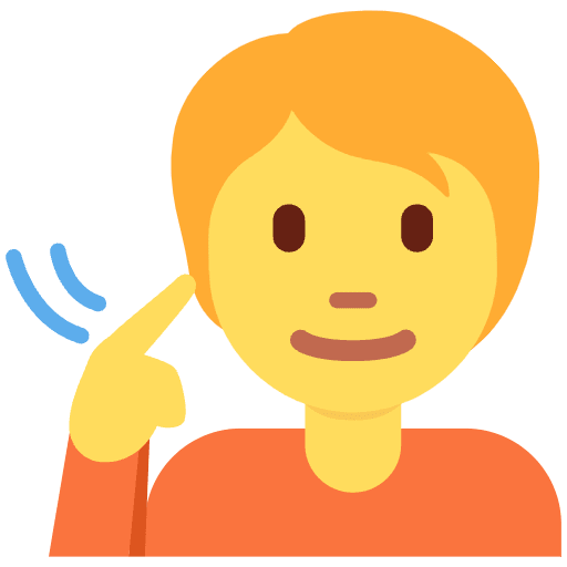 Deaf Person Emoji from Twemoji Set