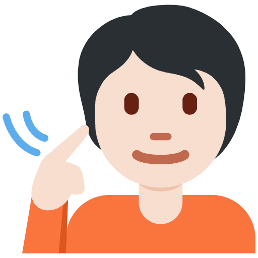 Deaf Person Light Skin Tone Emoji from Twemoji Set