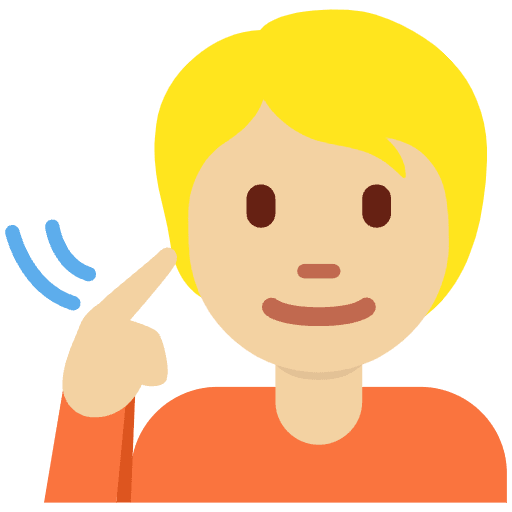 Deaf Person Medium Light Skin Tone Emoji from Twemoji Emoji Set