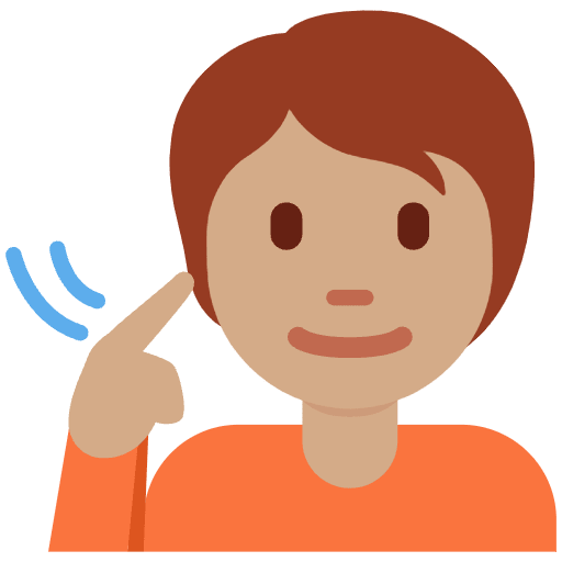Deaf Person Medium Skin Tone Emoji from Twemoji Emoji Set