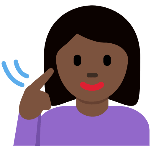 Deaf Woman Dark Skin Tone Emoji from Twemoji Set