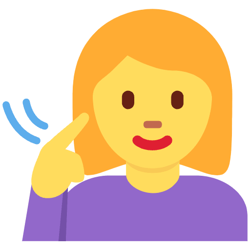 Deaf Woman Emoji from Twemoji Set