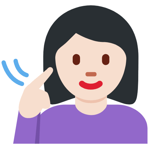 Deaf Woman Light Skin Tone Emoji from Twemoji Set