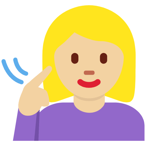 Deaf Woman Medium Light Skin Tone Element from Twemoji Emoji Set