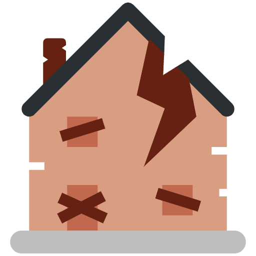 Derelict House Emoji from Twemoji Emoji Set