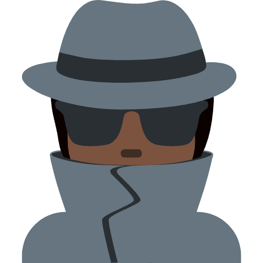 Detective Dark Skin Tone Element from Twemoji Emoji Set