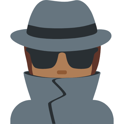 Detective Medium Dark Skin Tone Element from Twemoji Emoji Set