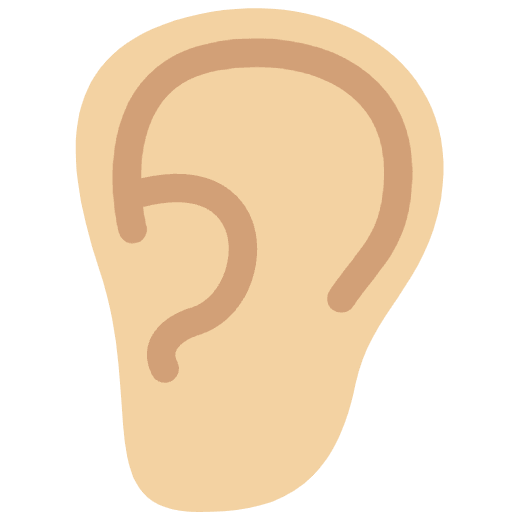 Ear Medium Light Skin Tone Emoji from Twemoji Emoji Set
