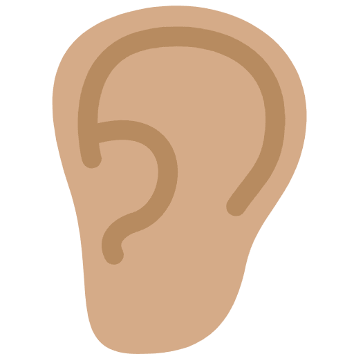 Ear Medium Skin Tone Emoji from Twemoji Emoji Set