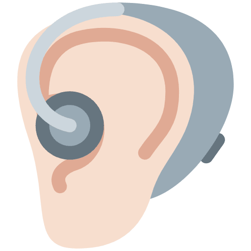 Ear With Hearing Aid Light Skin Tone Emoji from Twemoji Set