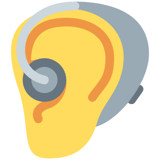Ear With Hearing Aid Emoji from Twemoji Emoji Set