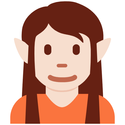 Elf Light Skin Tone Emoji from Twemoji Set
