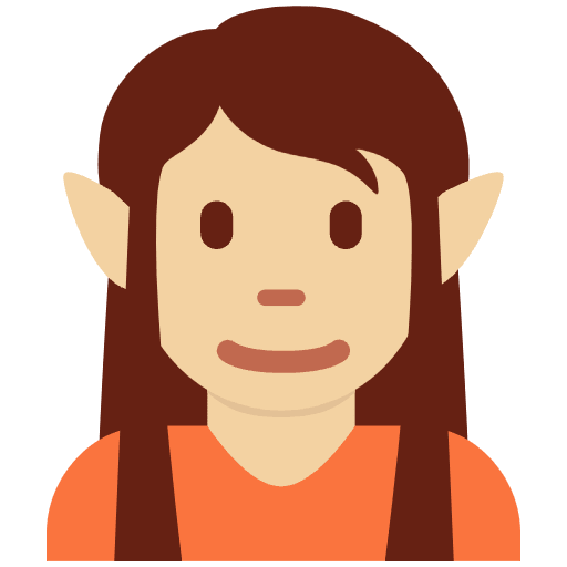 Elf Medium Light Skin Tone Emoji from Twemoji Emoji Set