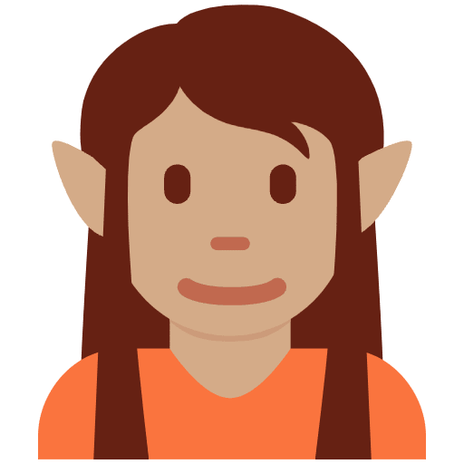 Elf Medium Skin Tone Emoji from Twemoji Emoji Set